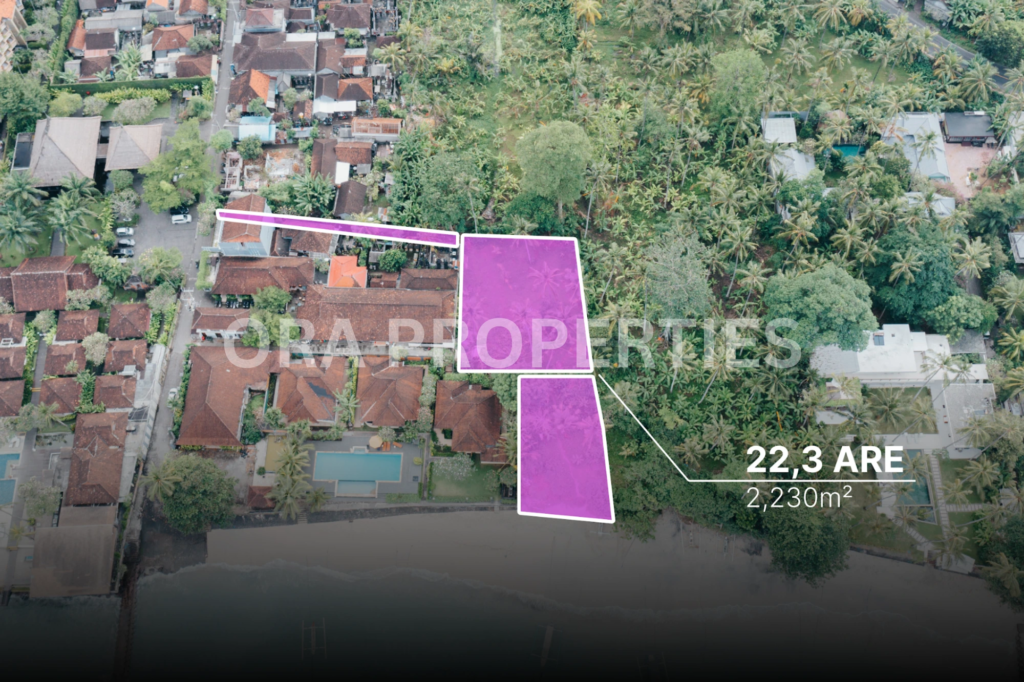 Pink zone Bali tourism land near beaches and resorts