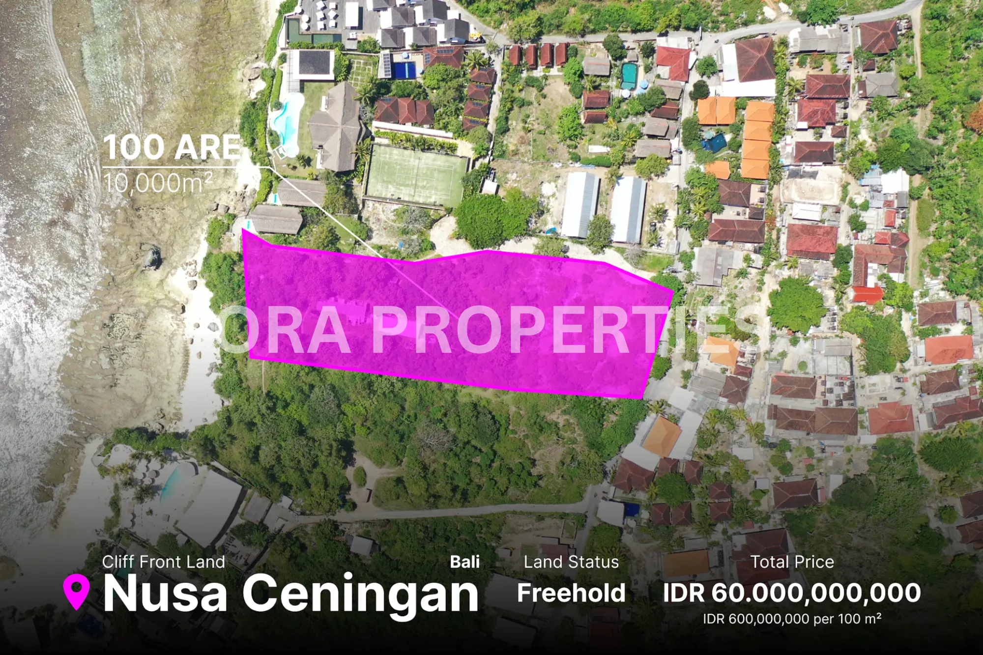 Nusa Ceningan Cliff Front Land