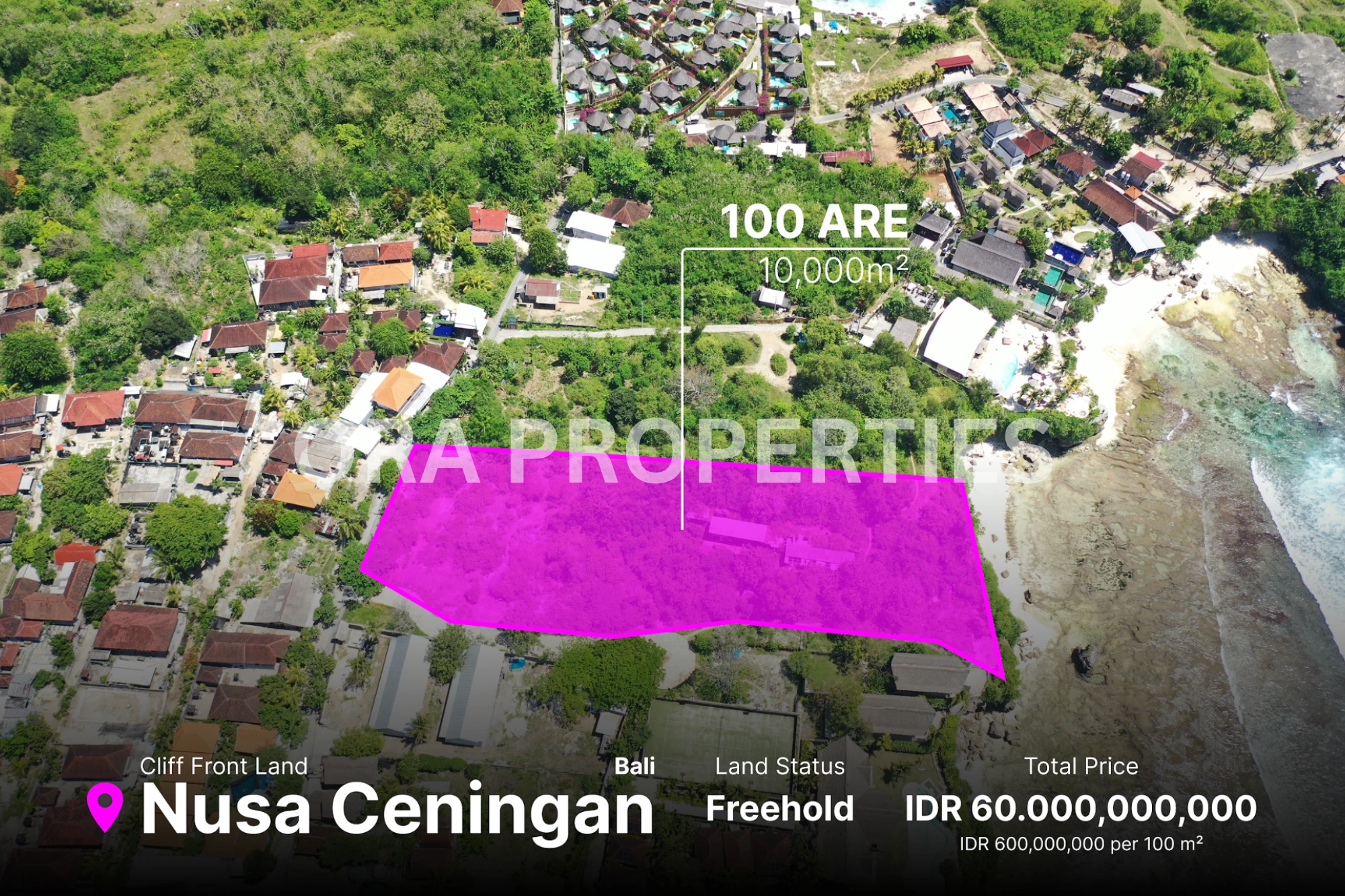 Nusa Ceningan Cliff Front Land